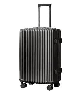 DRMEE Reisekoffer ABS-Hartschalenkoffer Mit Rädern, Nass- Und Trockentrenntasche, Leichtes Gepäck Suitcase Rollkoffer (Color : Black, Size : 22 inch) von DRMEE