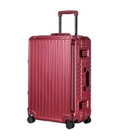 DRMEE Reisekoffer Aufgegebenes Hartschalengepäck Mit Aluminiumrahmen, Koffer Ohne Reißverschluss Mit Spinnerrädern Suitcase Rollkoffer (Color : A, Size : 20in) von DRMEE