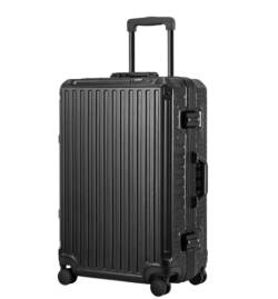 DRMEE Reisekoffer Aufgegebenes Hartschalengepäck Mit Aluminiumrahmen, Koffer Ohne Reißverschluss Mit Spinnerrädern Suitcase Rollkoffer (Color : B, Size : 26in) von DRMEE