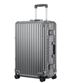 DRMEE Reisekoffer Aufgegebenes Hartschalengepäck Mit Aluminiumrahmen, Koffer Ohne Reißverschluss Mit Spinnerrädern Suitcase Rollkoffer (Color : E, Size : 24in) von DRMEE