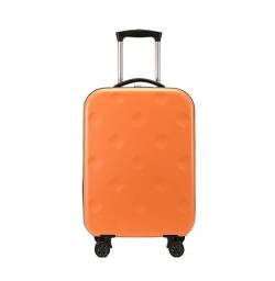 DRMEE Reisekoffer Erweiterbares Gepäck, Faltbare Koffer Mit Universalrädern, Zoll-Zahlenschloss Suitcase Rollkoffer (Color : Orange, Size : 20in) von DRMEE