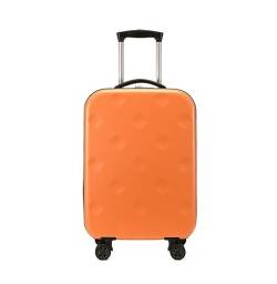 DRMEE Reisekoffer Erweiterbares Gepäck, Faltbare Koffer Mit Universalrädern, Zoll-Zahlenschloss Suitcase Rollkoffer (Color : Orange, Size : 28in) von DRMEE