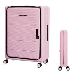 DRMEE Reisekoffer Faltbare Koffer, Verstellbarer Trolley, Handgepäck, Vorne Offen, Universalrad Suitcase Rollkoffer (Color : B, Size : 24 in) von DRMEE