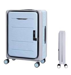 DRMEE Reisekoffer Faltbare Koffer, Verstellbarer Trolley, Handgepäck, Vorne Offen, Universalrad Suitcase Rollkoffer (Color : E, Size : 24 in) von DRMEE