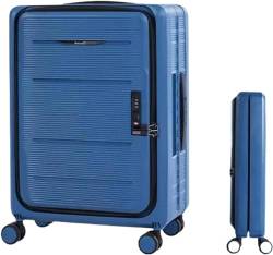 DRMEE Reisekoffer Faltbare Koffer, Verstellbarer Trolley, Handgepäck, Vorne Offen, Universalrad Suitcase Rollkoffer (Color : G, Size : 24 in) von DRMEE