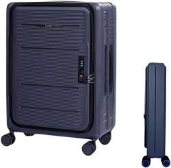 DRMEE Reisekoffer Faltbare Koffer, Verstellbarer Trolley, Handgepäck, Vorne Offener Koffer, Universalrad Suitcase Rollkoffer (Color : F, Size : 24 in) von DRMEE
