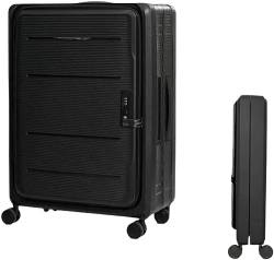 DRMEE Reisekoffer Faltbare Koffer, Verstellbarer Trolley, Handgepäck, Vorne Offener Koffer, Universalrad Suitcase Rollkoffer (Color : H, Size : 24 in) von DRMEE