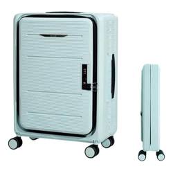 DRMEE Reisekoffer Faltbare Koffer, Verstellbarer Trolley, Handgepäck, Vorne Offener Koffer Suitcase Rollkoffer (Color : B, Size : 20 in) von DRMEE