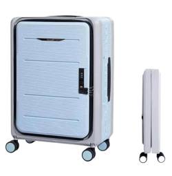 DRMEE Reisekoffer Faltbare Koffer, Verstellbarer Trolley, Handgepäck, Vorne Offener Koffer Suitcase Rollkoffer (Color : F, Size : 24 in) von DRMEE