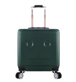 DRMEE Reisekoffer Gepäck, Verstellbarer Trolley-Koffer Für Reisen, Einsteigen, Zahlenschloss, Handgepäck Suitcase Rollkoffer (Color : Grün, Size : 18inch) von DRMEE