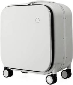 DRMEE Reisekoffer Gepäck-Boarding-Koffer Für Geschäftsreisen, Tragbare Gepäck-Koffer Mit Verstellbarem Hebel Suitcase Rollkoffer (Color : White, Size : 18inch) von DRMEE