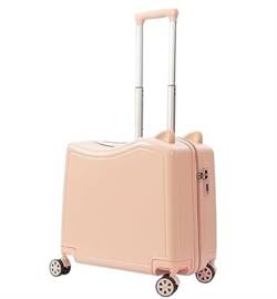 DRMEE Reisekoffer Handgepäck, Niedliches Gepäck, Bordgepäck, Verschleißfester Koffer, Aufgegebenes Gepäck Suitcase Rollkoffer (Color : Rosa, Size : 18in) von DRMEE