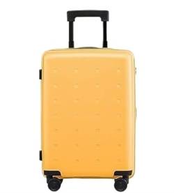 DRMEE Reisekoffer Handgepäck, Tragbarer Koffer, Hartschalenkoffer Für Geschäftsreisen, Gepäckkoffer Suitcase Rollkoffer (Color : Yellow, Size : 20inch) von DRMEE