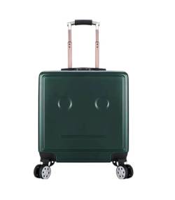 DRMEE Reisekoffer Handgepäck, Verstellbarer Trolley-Koffer Für Reisen, Einsteigen, Zahlenschloss Suitcase Rollkoffer (Color : Grün, Size : 18in) von DRMEE