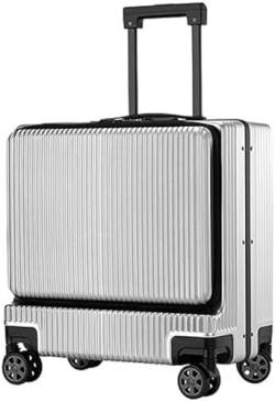 DRMEE Reisekoffer Handgepäck, Vorne Zu Öffnendes Zahlenschloss, Boarding-Koffer, Aufgegebenes Gepäck Suitcase Rollkoffer (Color : A, Size : 18 inch) von DRMEE