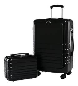 DRMEE Reisekoffer Handgepäck 14/20 Zoll Koffer 2-teiliges Set Spinner Trolley, Langlebiger Reisegepäckkoffer Suitcase Rollkoffer (Color : A, Size : 20+14in) von DRMEE