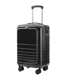 DRMEE Reisekoffer Handgepäck-Abdeckung Mit Seitlicher Öffnung, Vordere Öffnung, Trolley-Koffer, Hartschalen-Gepäck, Universalrad Suitcase Rollkoffer (Color : B, Size : 22in) von DRMEE