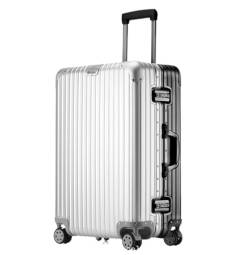 DRMEE Reisekoffer Handgepäckkoffer, Reißverschlussloser Aluminiumrahmen, Großes Fassungsvermögen Suitcase Rollkoffer (Color : G, Size : 20Inch) von DRMEE