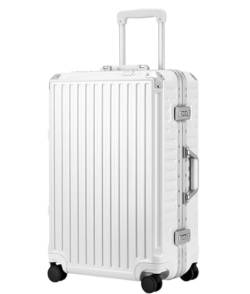 DRMEE Reisekoffer Koffer Hartschalengepäck Mit Aluminiumrahmen, Koffer Ohne Reißverschluss Mit Spinnerrädern Suitcase Rollkoffer (Color : B, Size : 28in) von DRMEE