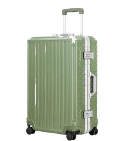 DRMEE Reisekoffer Koffer Hartschalengepäck Mit Aluminiumrahmen, Koffer Ohne Reißverschluss Mit Spinnerrädern Suitcase Rollkoffer (Color : C, Size : 26in) von DRMEE