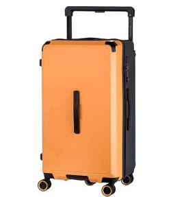 DRMEE Reisekoffer Koffer Mit Großer Kapazität, Verbreiterter Trolley, Handgepäck, Verdickter, Verschleißfester Koffer Suitcase Rollkoffer (Color : Yellow, Size : 26inch) von DRMEE