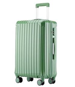 DRMEE Reisekoffer Koffer Mit Spinner-Rädern, Leichte Hartschalen-Rollkoffer Für Geschäftsreisen Suitcase Rollkoffer (Color : Grün, Size : 24in) von DRMEE