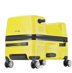 DRMEE Reisekoffer Kreative Reitkoffer Tragbares Gepäck Jungen Und Mädchen Reisen Harter Koffer Suitcase Rollkoffer (Color : Yellow, Size : 24inch) von DRMEE