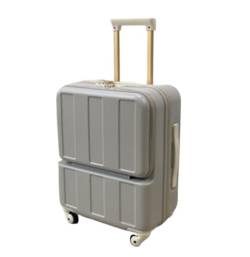 DRMEE Reisekoffer Leichter Gepäck-Trolley-Koffer Mit Frontöffnung, Universal-Rollen-Trolley-Koffer Suitcase Rollkoffer (Color : B, Size : 22inch) von DRMEE