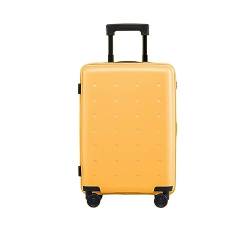 DRMEE Reisekoffer Tragbare Koffer Mit Rollen, Hartschalenkoffer Mit Doppelreißverschluss Für Geschäftsreisegepäck Suitcase Rollkoffer (Color : Yellow, Size : 24inch) von DRMEE