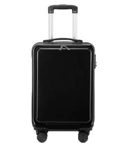 DRMEE Reisekoffer Trolley-Koffer Mit Frontöffnung, Hartschalen-Gepäck, Universal-Rollenkoffer, Langlebig Suitcase Rollkoffer (Color : A, Size : 20in) von DRMEE
