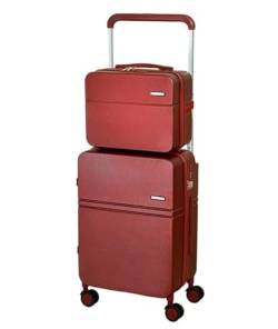 DRMEE Reisekoffer Trolley-Koffer-Set Mit USB-Multifunktions-Koffer, Boarding-Koffer, Teleskop-Deichsel Suitcase Rollkoffer (Color : A, Size : 13+20in) von DRMEE