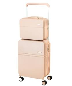 DRMEE Reisekoffer Trolley-Koffer-Set Mit USB-Multifunktions-Koffer, Boarding-Koffer, Teleskop-Deichsel Suitcase Rollkoffer (Color : B, Size : 13+20in) von DRMEE
