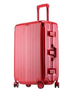 DRMEE Reisekoffer Wasserdichter Gepäckkoffer, Großes Fassungsvermögen, Trolley-Koffer, Aluminium-Universalrad Suitcase Rollkoffer (Color : B, Size : 24in) von DRMEE