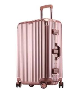 DRMEE Reisekoffer Wasserdichter Gepäckkoffer, Großes Fassungsvermögen, Trolley-Koffer, Aluminium-Universalrad Suitcase Rollkoffer (Color : C, Size : 28in) von DRMEE