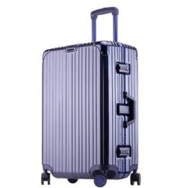 DRMEE Reisekoffer Wasserdichter Gepäckkoffer, Großes Fassungsvermögen, Trolley-Koffer, Aluminium-Universalrad Suitcase Rollkoffer (Color : F, Size : 24on) von DRMEE