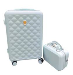Reisekoffer 2-teiliges Gepäckset, Handgepäck Mit 14-Zoll-Kosmetikkoffern, Hartschalen-Koffersets Suitcase Rollkoffer (Color : D, Size : 22in) von DRMEE