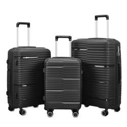 Reisekoffer 3 Stück Handgepäck Hartschalen Erweiterbares Spinnergepäck Mit Schloss 20/24/28 Zoll Koffer Suitcase Rollkoffer (Color : D, Size : 20in+24in+28in) von DRMEE