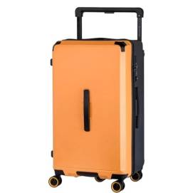 Reisekoffer Breiter Trolley Mit Großem Fassungsvermögen, Dickes Passwort, Hartschalengepäck, Stoßfest, Langlebig Suitcase Rollkoffer (Color : Yellow, Size : 28 inch) von DRMEE