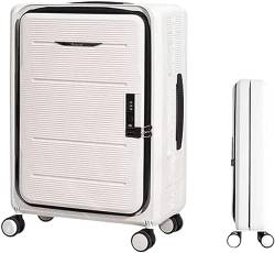 Reisekoffer Faltbare Koffer, Verstellbarer Trolley, Handgepäck, Vorne Offener Koffer, Universalrad Suitcase Rollkoffer (Color : D, Size : 20 in) von DRMEE