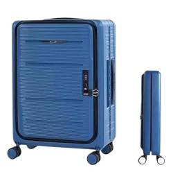 Reisekoffer Faltbare Koffer, Verstellbarer Trolley, Handgepäck, Vorne Offener Koffer Suitcase Rollkoffer (Color : D, Size : 24 in) von DRMEE