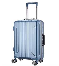 Reisekoffer Gepäck-Trolley Aus Aluminiumlegierung, Dicker Streifen-Koffer, Tragbar, Langlebig Suitcase Rollkoffer (Color : E, Size : 20inch) von DRMEE