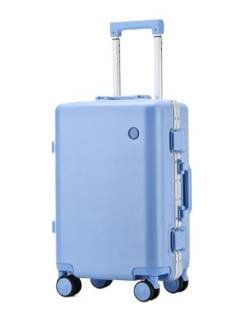 Reisekoffer Handgepäck, Multifunktionaler Trennwand-Trolley, Leichtes Passwort-Reise-Hartschalengepäck Suitcase Rollkoffer (Color : D, Size : 20inch) von DRMEE