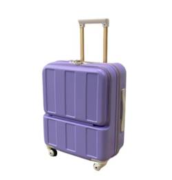 Reisekoffer Leichter Gepäck-Trolley-Koffer Mit Frontöffnung, Universal-Rollen-Trolley-Koffer Suitcase Rollkoffer (Color : D, Size : 20inch) von DRMEE