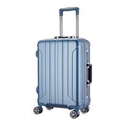 Reisekoffer Trolley-Koffer Aus Aluminiumlegierung, Klassischer Koffer Mit Dicken Streifen, Tragbar, Langlebig Suitcase Rollkoffer (Color : A, Size : 24inch) von DRMEE