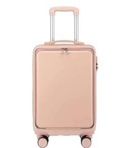 Reisekoffer Trolley-Koffer Mit Frontöffnung, Hartschalen-Gepäck, Universal-Rollenkoffer, Langlebig Suitcase Rollkoffer (Color : D, Size : 20in) von DRMEE