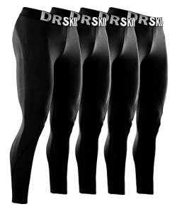 DRSKIN 4, 3 oder 1 Pack Herren Kompressionshose Strumpfhose Leggings Sport Baselayer Laufen Athletic Workout Active von DRSKIN