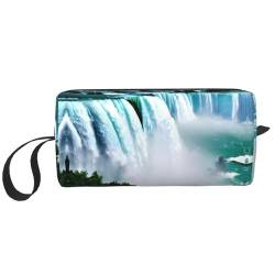 DRTGEDS Niagara Kleine Tasche mit Reißverschluss, Mini-Reise-Make-up-Tragetasche, Kosmetiktasche, tragbare Elektronik, Niagara-Herbstdruck, Einheitsgröße von DRTGEDS