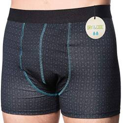 DRY & COOL Tages Inkontinenzhosen für Männer | Unterwäsche | Waschbar | Absorbierende Einlage | Cool Black | 3X-Large von DRY & COOL