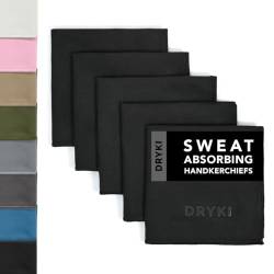 DRYKI SWEAT ABSORBING HANDKERCHIEFS - Sport Microfiber for Wicking Sweat from Hands, Face, Body - 5 Pack von DRYKI
