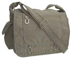 Leichte Sportlische Damen Schultertasche Umhängetasche Handtasche Stofftasche Bag Crossover (Grau) von DS-70